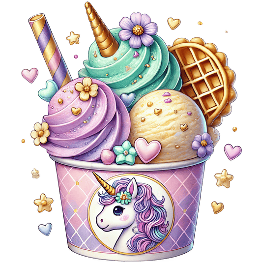 Bügelbild Einhorn Dessert #8 Fylou's Style
