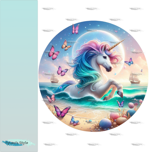 Bügelbild Einhorn am Strand #10 Fylou's Style