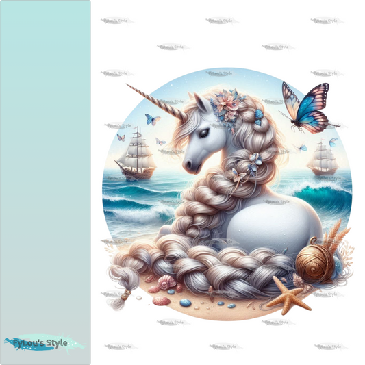 Bügelbild Einhorn am Strand #13 - Fylou's Style