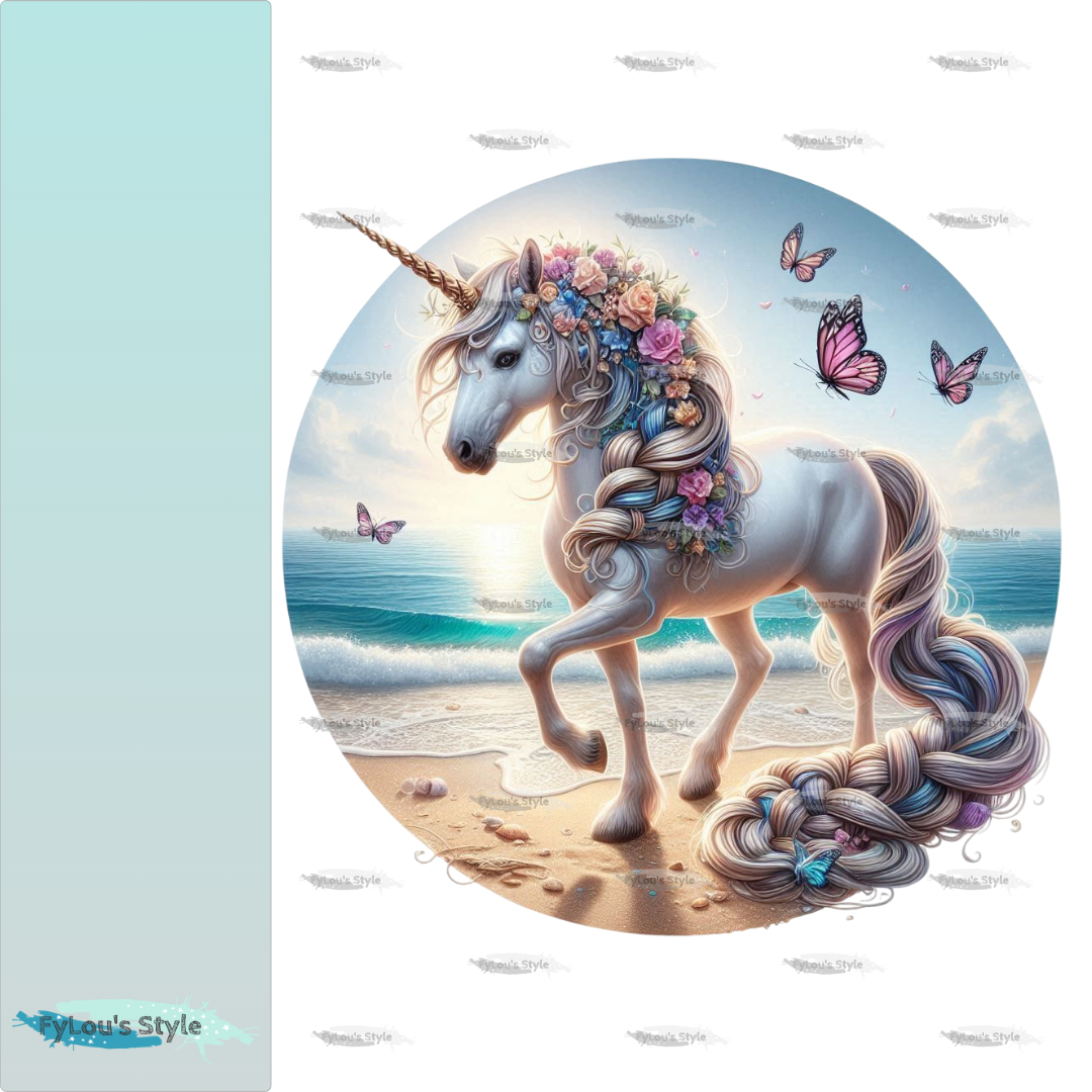 Bügelbild Einhorn am Strand #16 - Fylou's Style