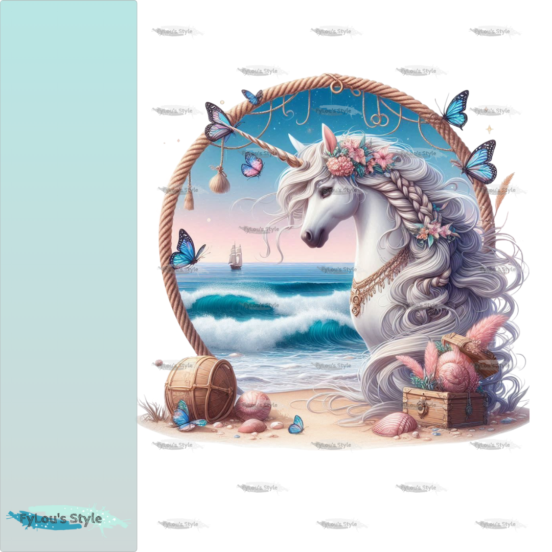 Bügelbild Einhorn am Strand #17 - Fylou's Style