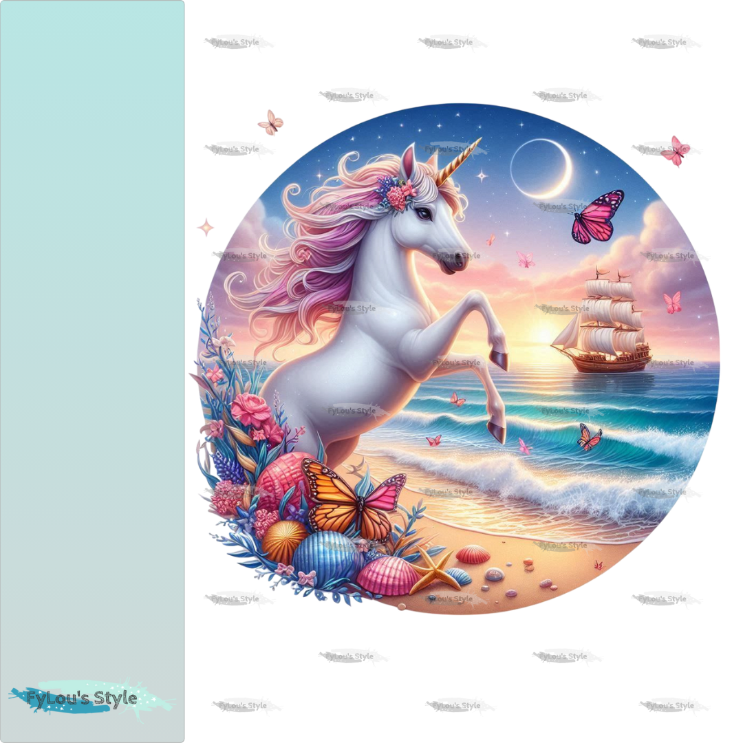 Bügelbild Einhorn am Strand #5 Fylou's Style
