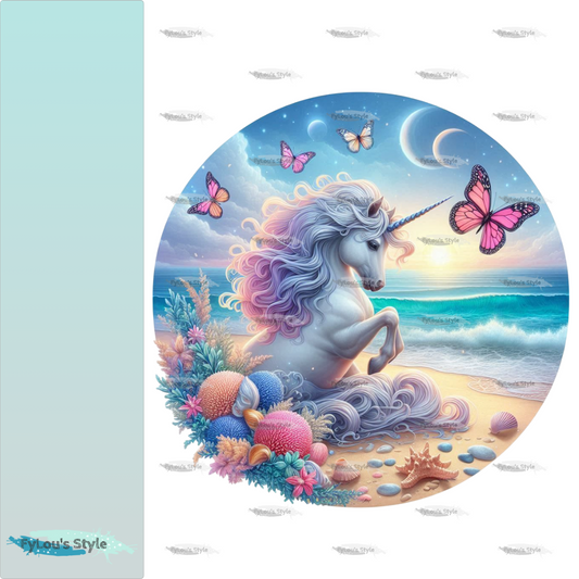 Bügelbild Einhorn am Strand #8 Fylou's Style