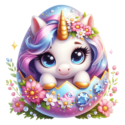 Bügelbild Einhorn im Ei #10