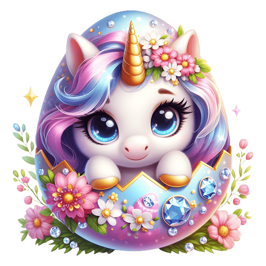 Bügelbild Einhorn im Ei #10