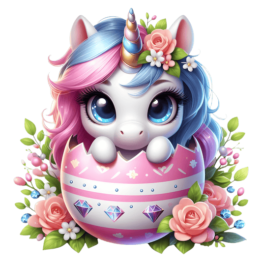 Bügelbild Einhorn im Ei #7