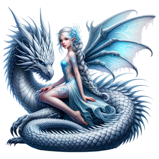 Bügelbild Eis Drachen Fee #3 Fylou's Style