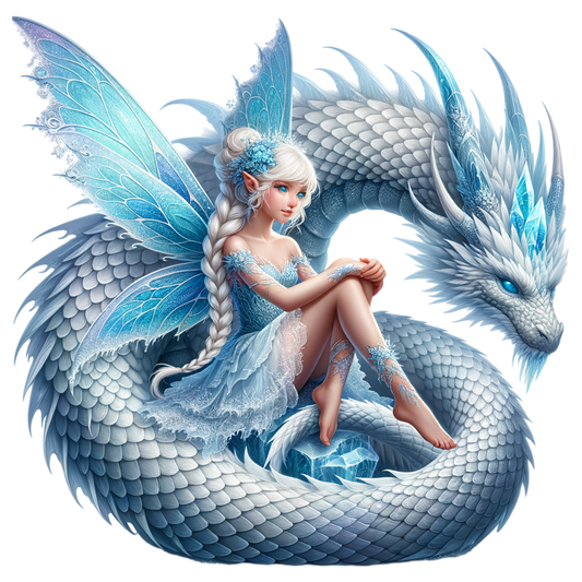 Bügelbild Eis Drachen Fee #4 Fylou's Style