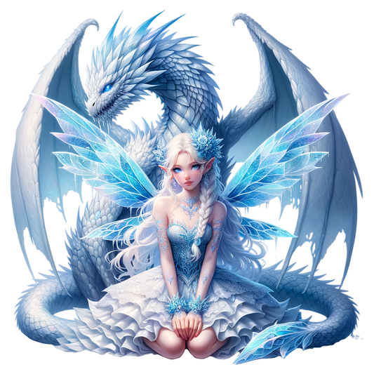 Bügelbild Eis Drachen Fee #6 Fylou's Style
