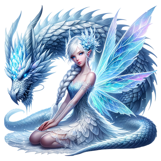 Bügelbild Eis Drachen Fee #9 Fylou's Style