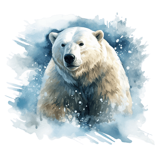 Bügelbild Eisbär im Winter