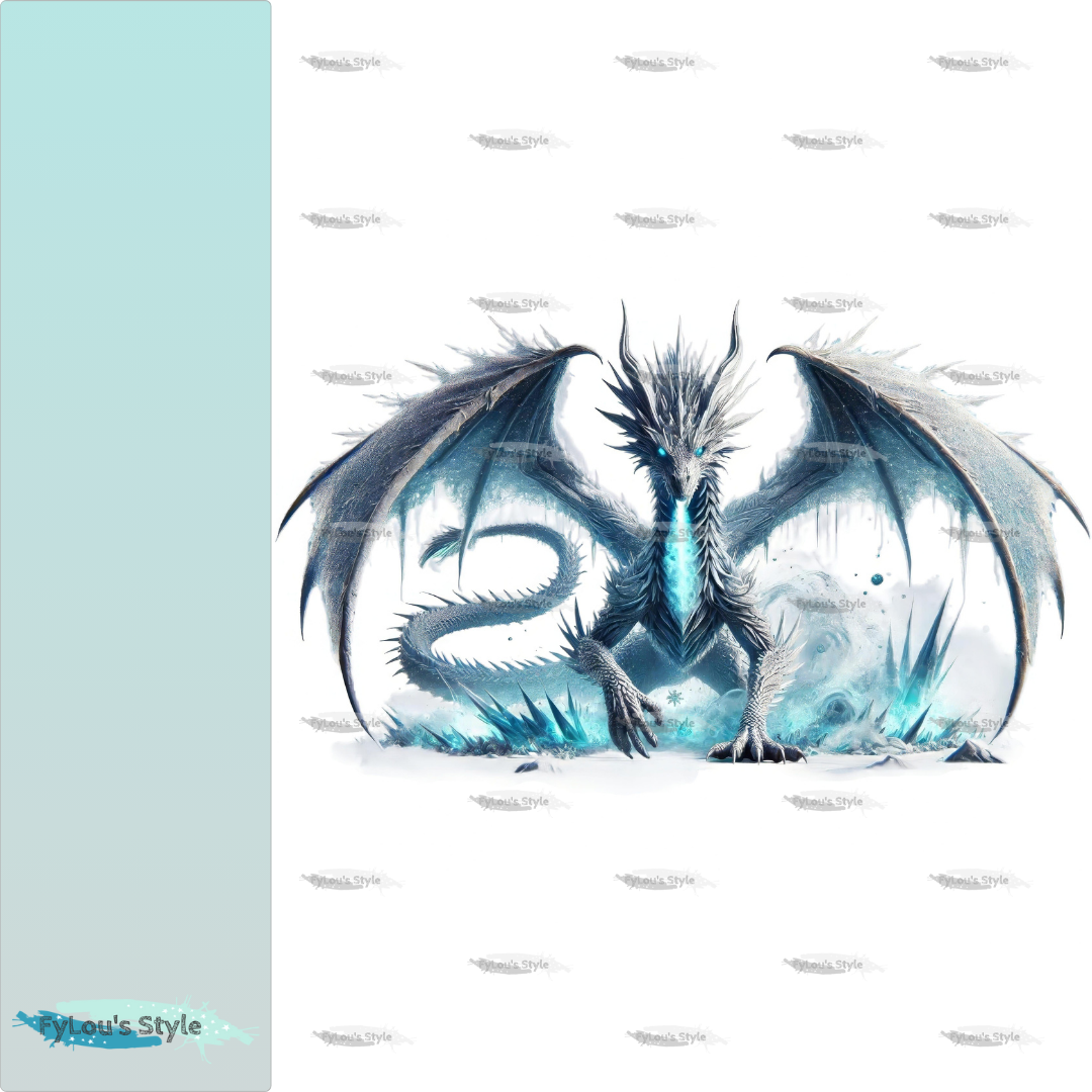Bügelbild  Eisdrache #1