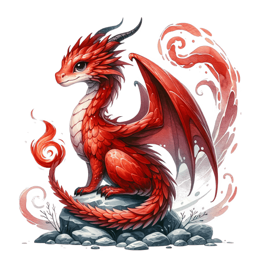 Bügelbild Elementar Drache #10