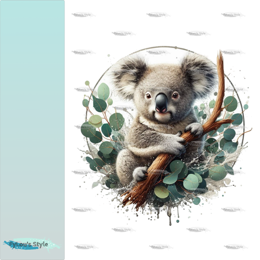 Bügelbild Eukalyptus Koala #1 Fylou's Style