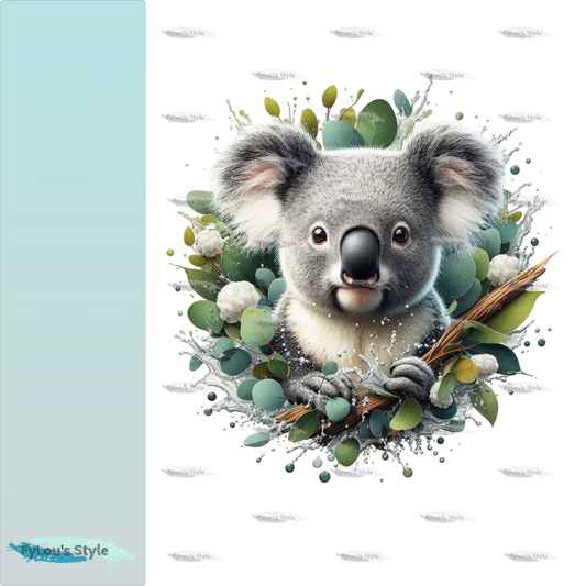 Bügelbild Eukalyptus Koala #2 Fylou's Style