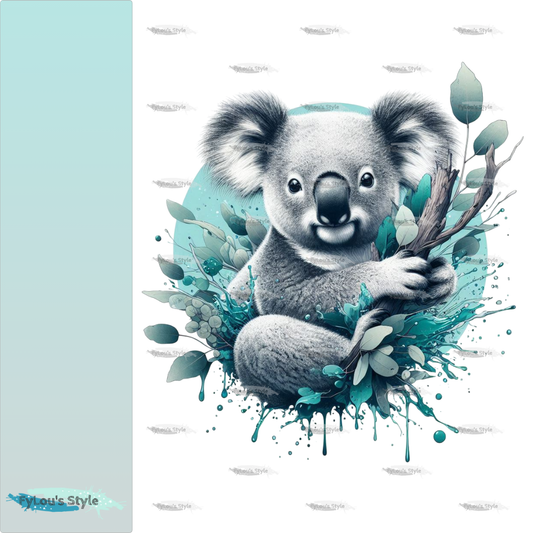 Bügelbild Eukalyptus Koala #3 Fylou's Style