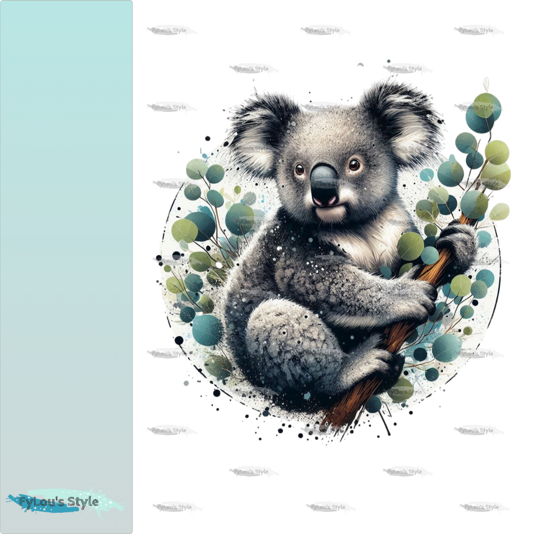 Bügelbild Eukalyptus Koala #4 Fylou's Style