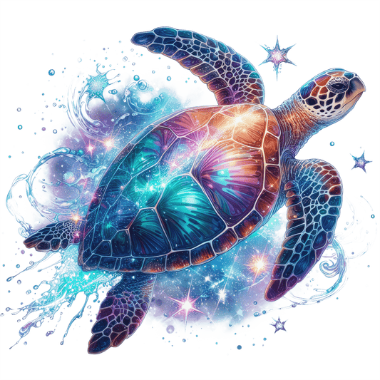 Bügelbild Fantasy Meerestiere Wasserschildkröte #15 Fylou's Style