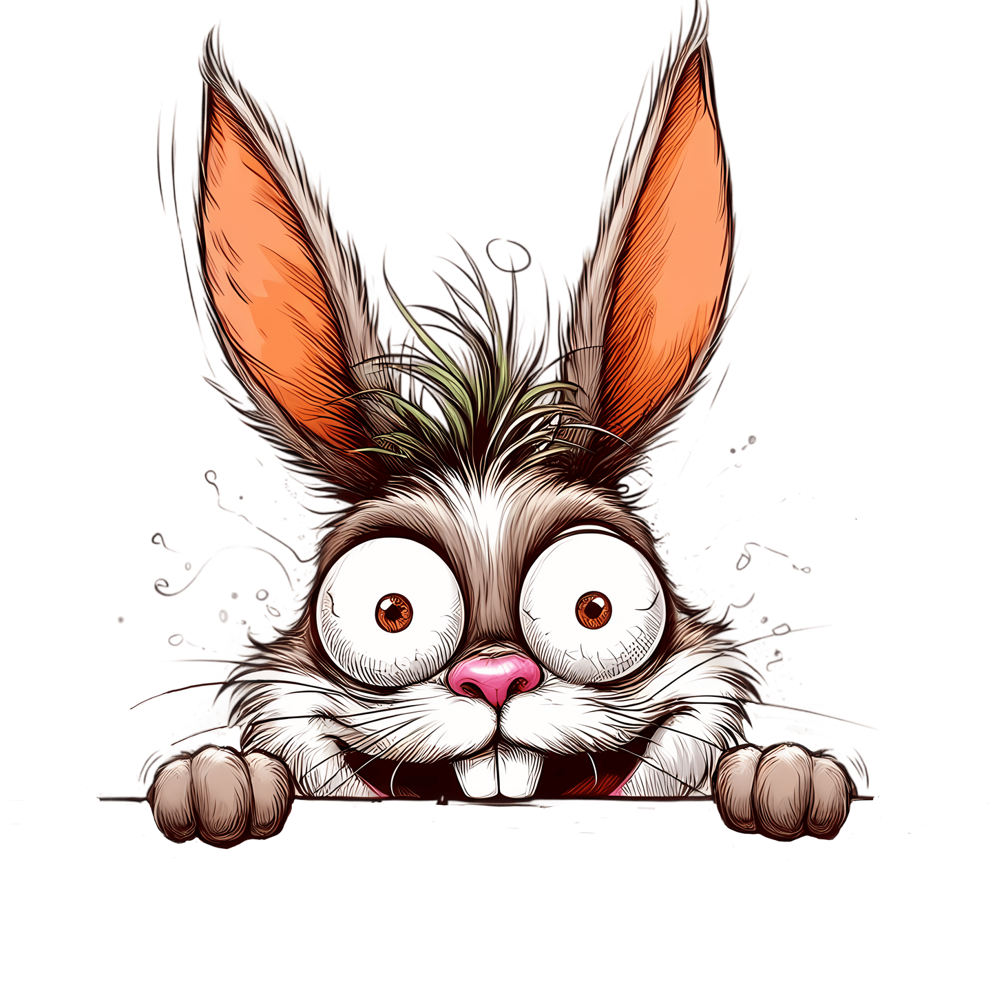 Bügelbild Frecher guck guck Hase