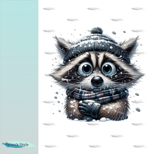 Bügelbild FrostBEULEN Waschbär #1