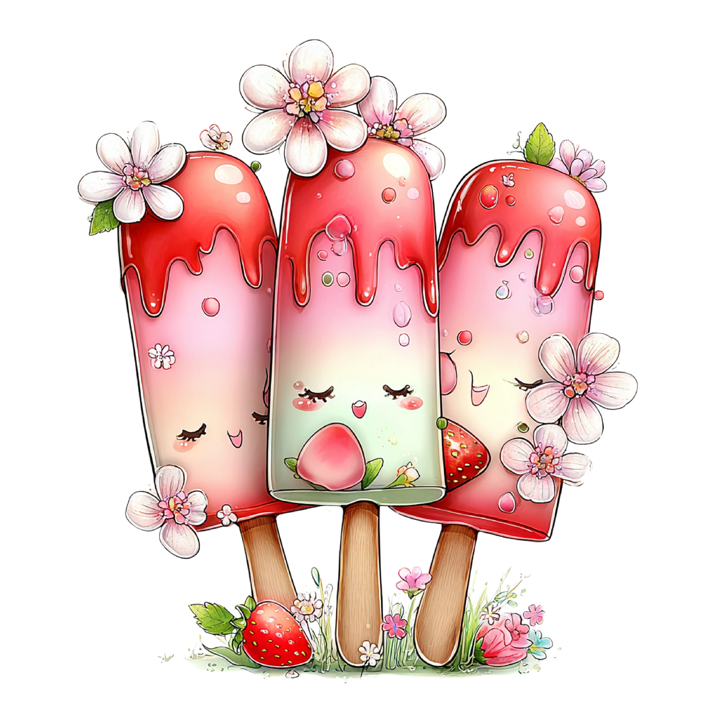 Bügelbild Fruchtiges Eis #1
