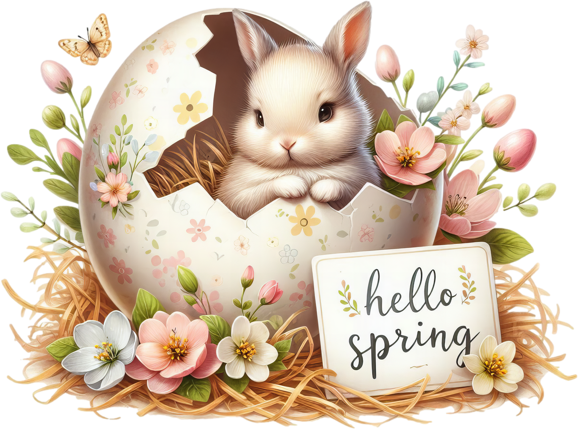 Bügelbild Frühlings Babyhase #11 Fylou's Style