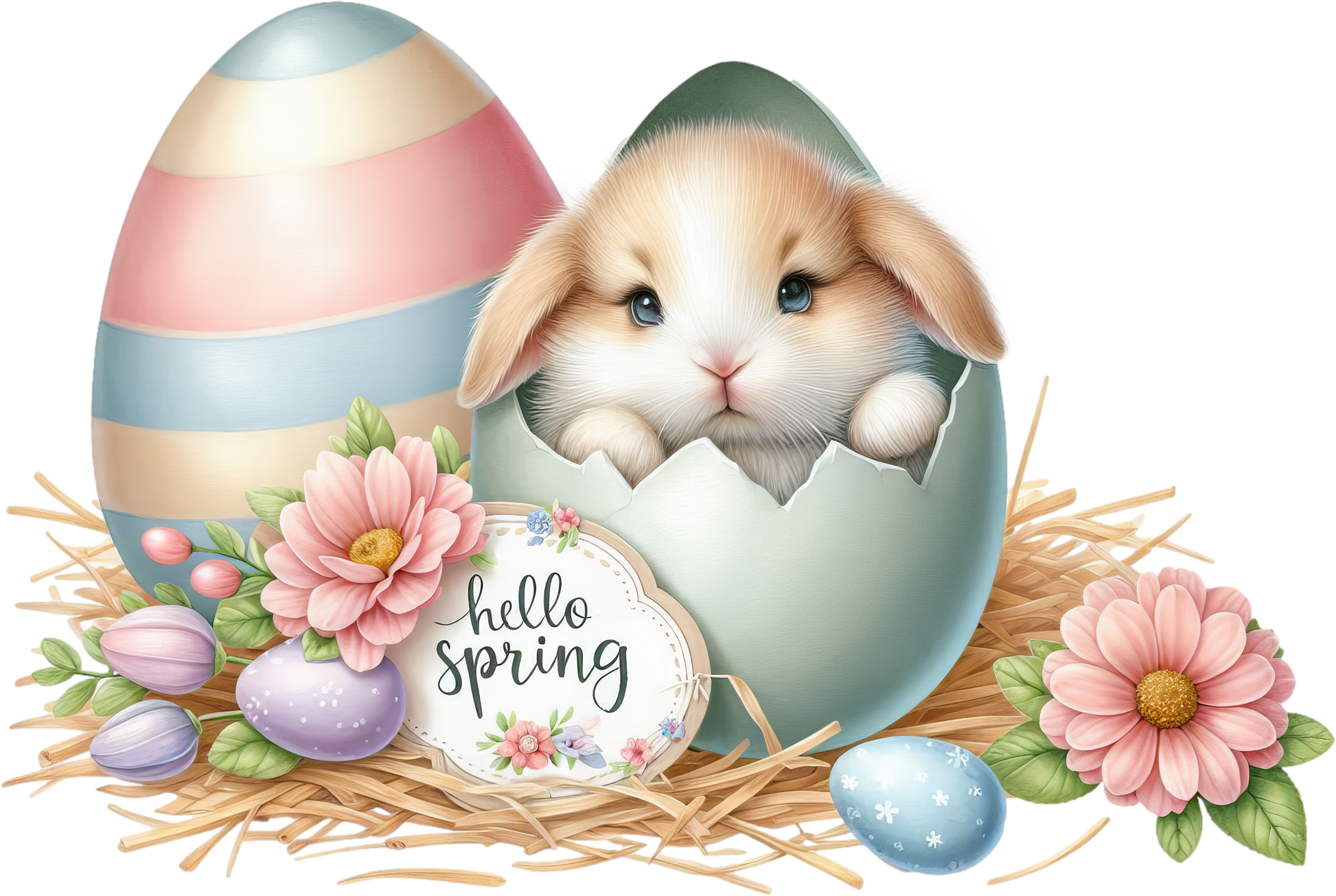 Bügelbild Frühlings Babyhase #12 Fylou's Style