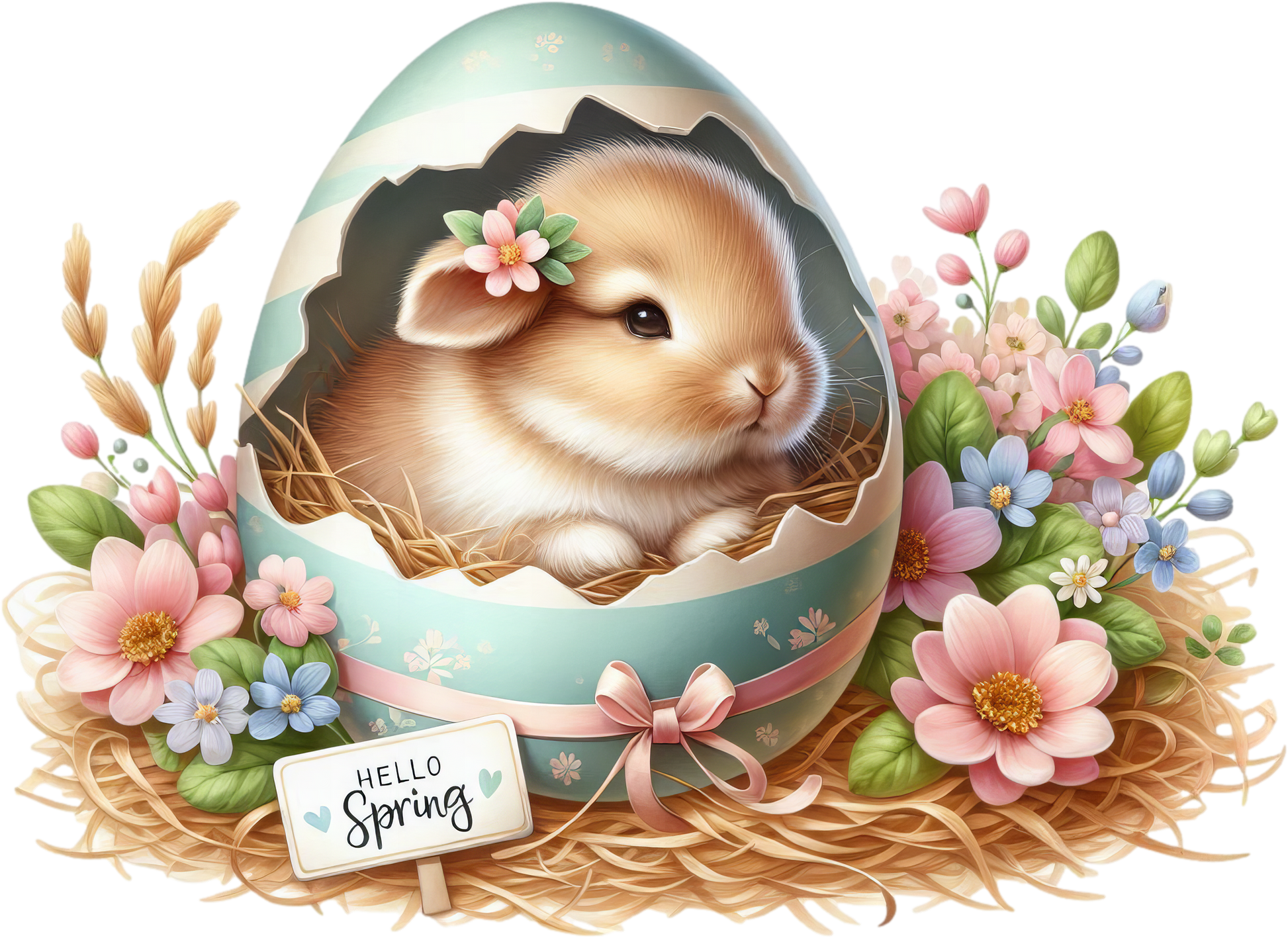 Bügelbild Frühlings Babyhase #3 Fylou's Style