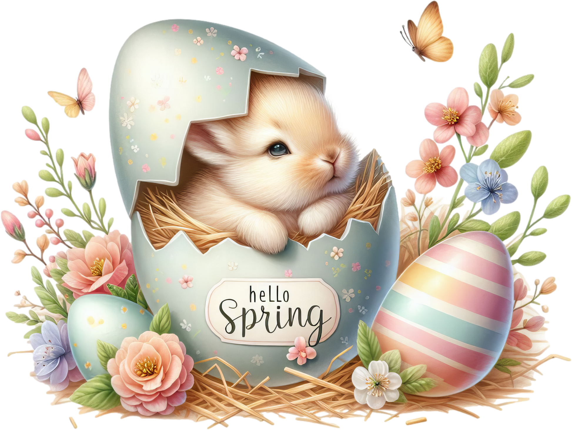 Bügelbild Frühlings Babyhase #4 Fylou's Style