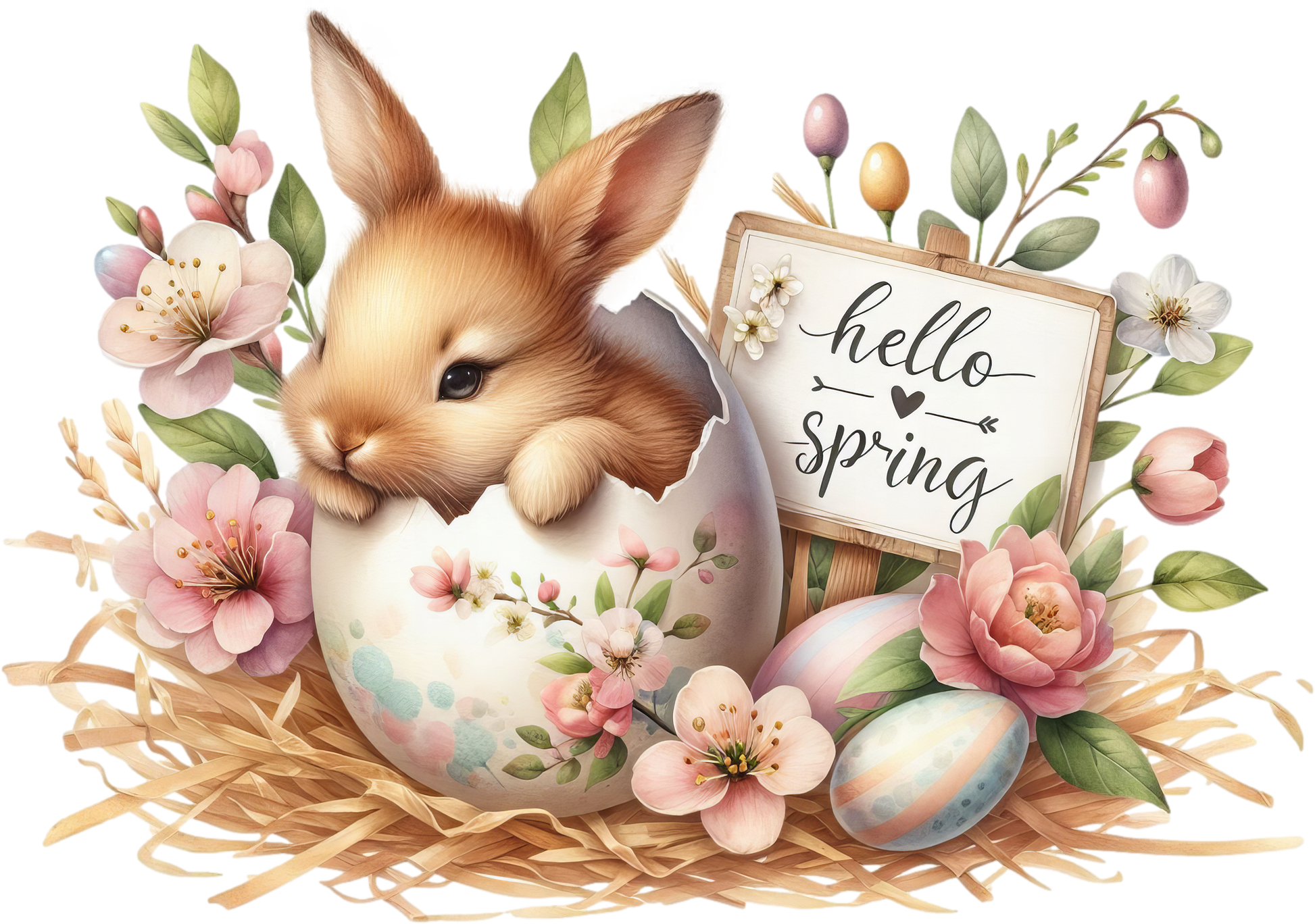 Bügelbild Frühlings Babyhase #9 Fylou's Style