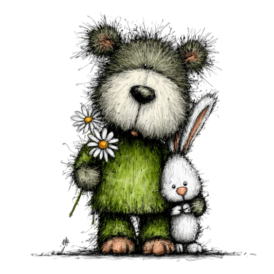 Bügelbild Frühlings Bär #5