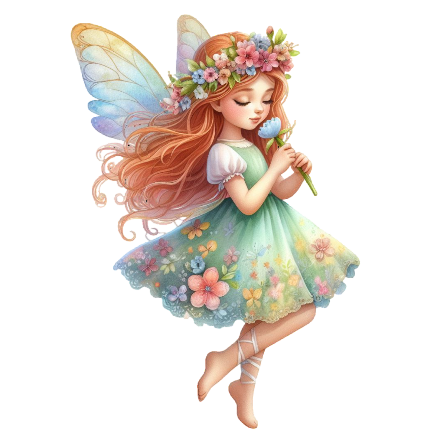 Iron-on image fairy with butterflies #4