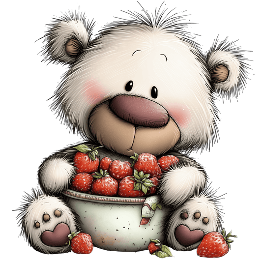 Bügelbild Frühlings Teddy Bär #1