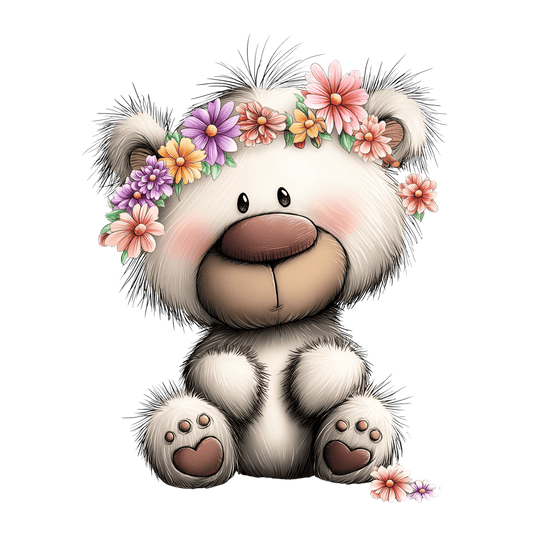 Bügelbild Frühlings Teddy Bär #10