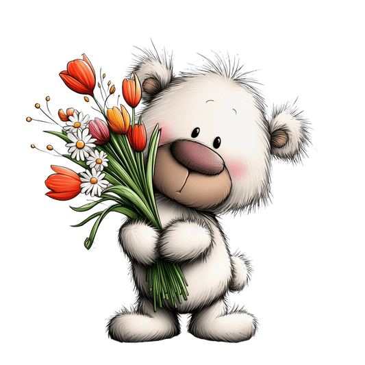 Bügelbild Frühlings Teddy Bär #11