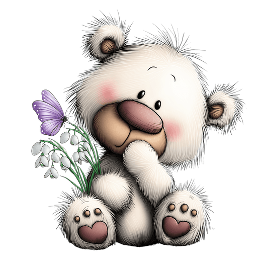 Bügelbild Frühlings Teddy Bär #4