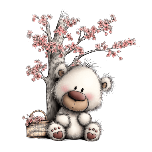 Bügelbild Frühlings Teddy Bär #5