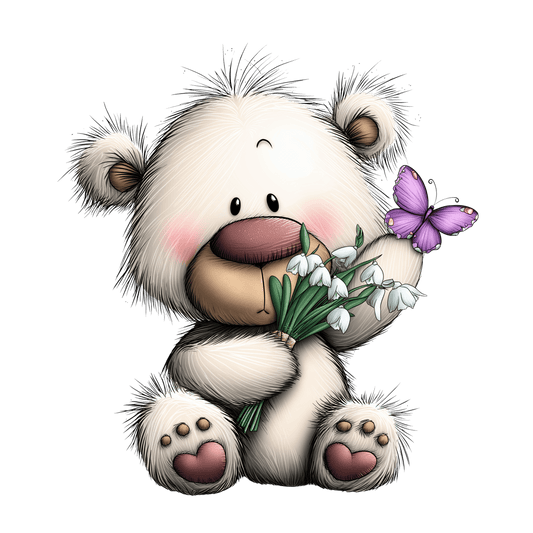 Bügelbild Frühlings Teddy Bär #6