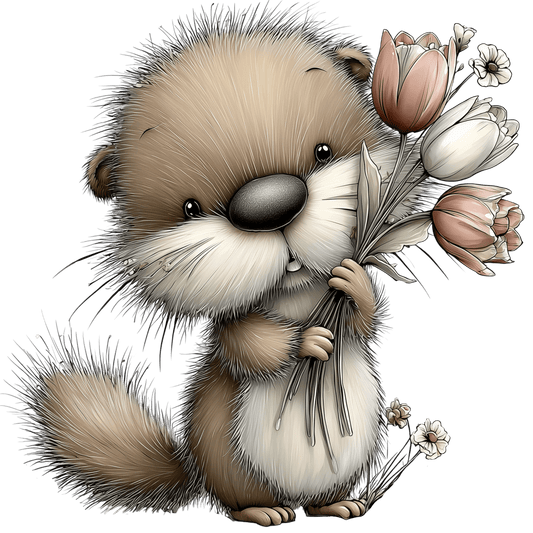 Bügelbild Frühlings Tiere Biber #6