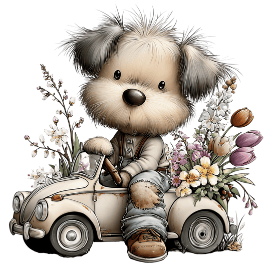 Bügelbild Frühlings Tiere Hund #1