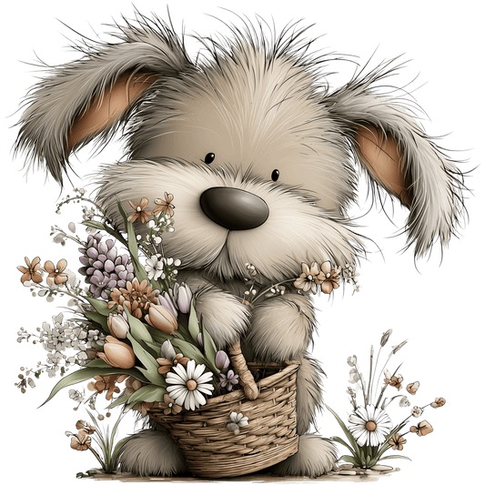 Bügelbild Frühlings Tiere Hund #11