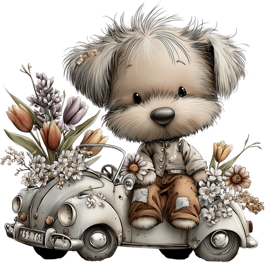 Bügelbild Frühlings Tiere Hund #12