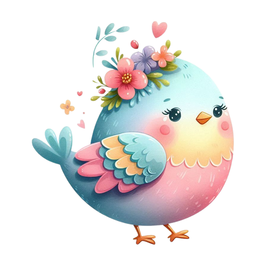 Bügelbild Frühlings Vogel #1