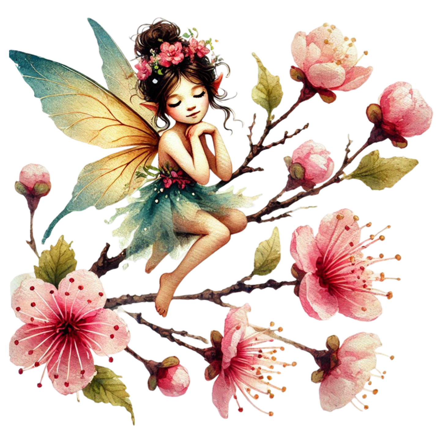 Iron-on image fairy with butterflies #4