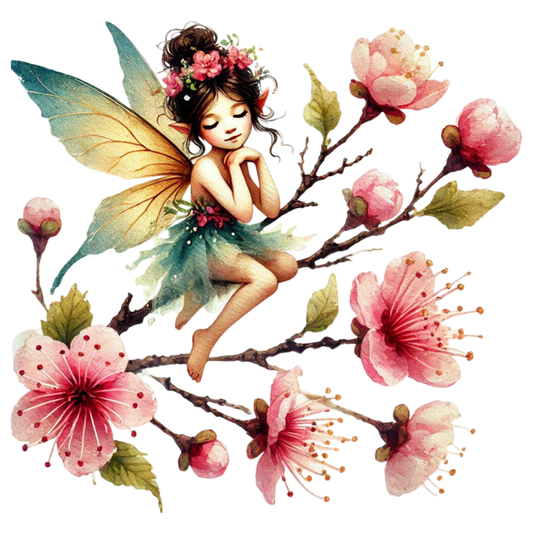 Iron-on image fairy with butterflies #4