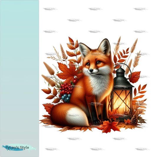 Bügelbild Fuchs mit Laterne #3