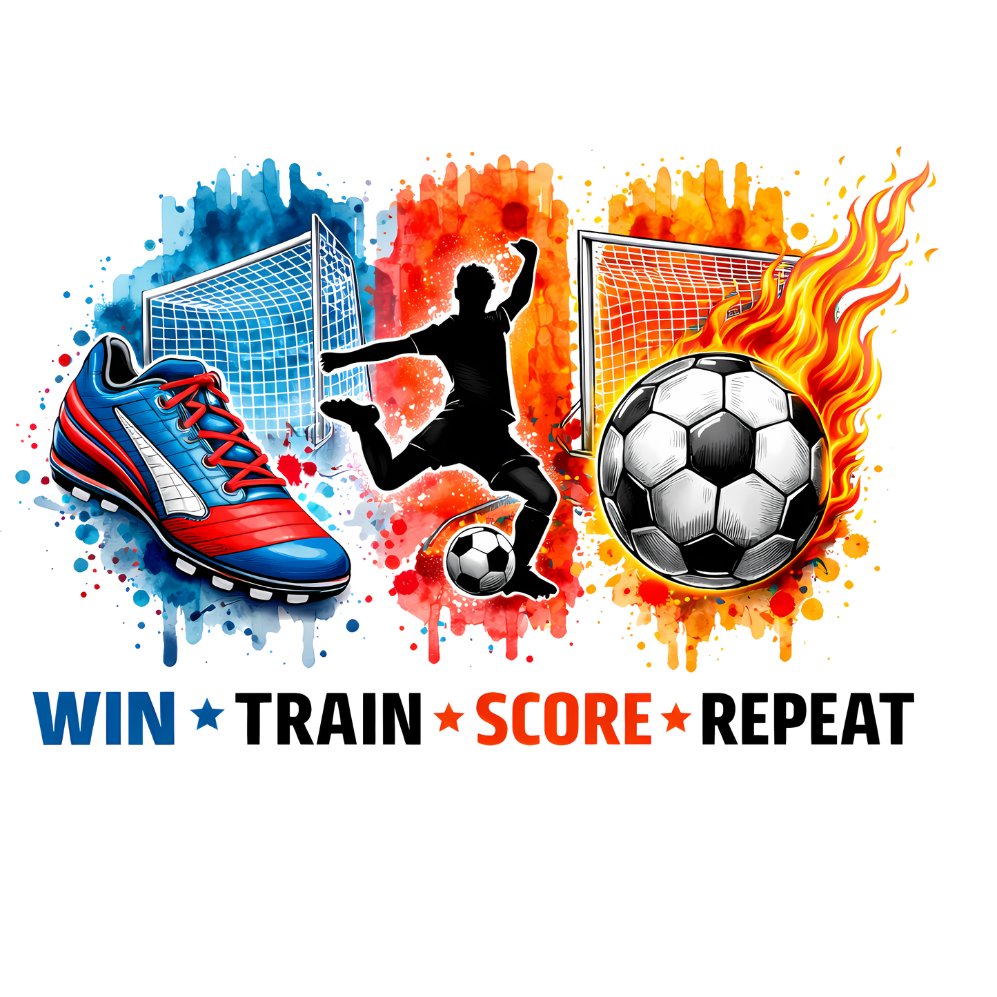 Bügelbild Streifen Motivwelt "Fussball #2"