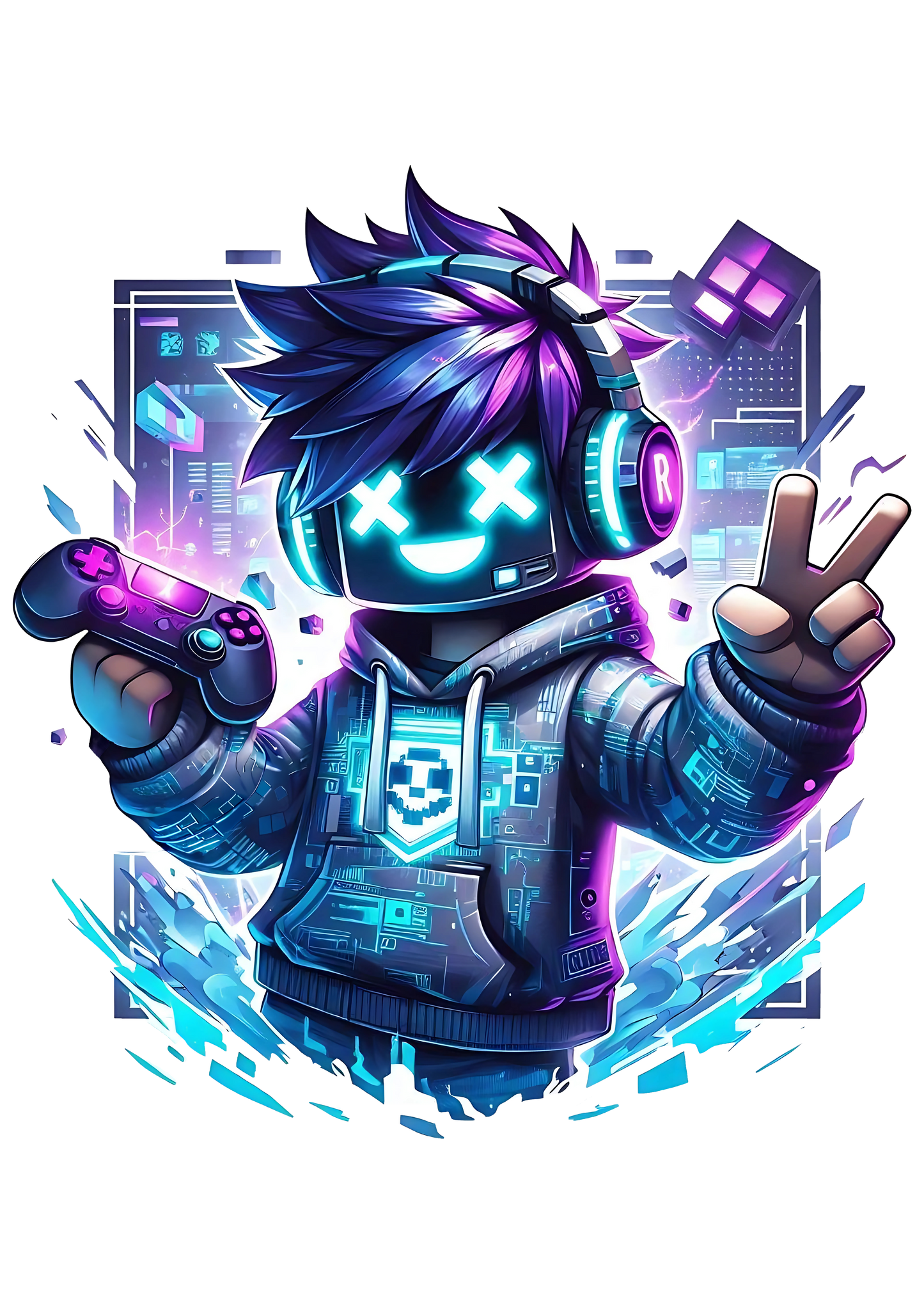 Bügelbild Gamer #1