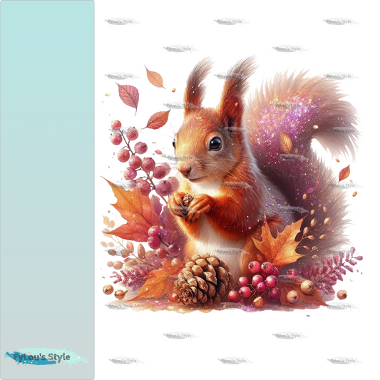 Bügelbild Glitzer Eichhörnchen #2