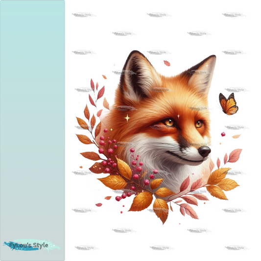 Bügelbild Glitzer Fuchs #2